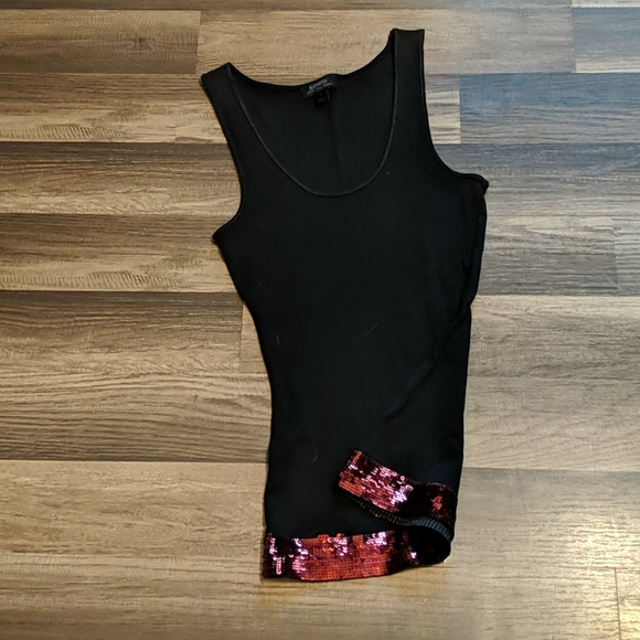 Express black tank with sequins Sz M - Picture 3 of 3
